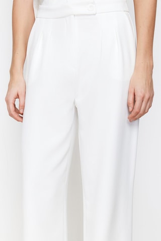 Pantalón wide leg de tiro alto - Crudo