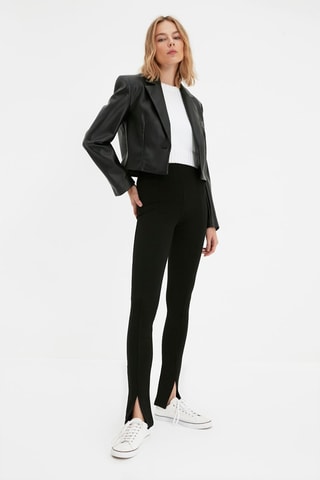 Pantalón recto - Negro