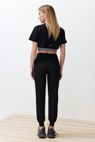 Pantalón de chándal de tiro alto - Negro