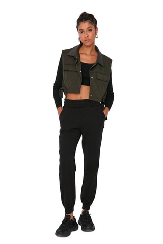 Jogging de tiro alto - Negro