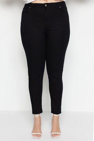 Vaquero skinny fit de tiro alto - Negro