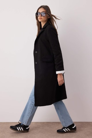 Abrigo regular fit - Negro