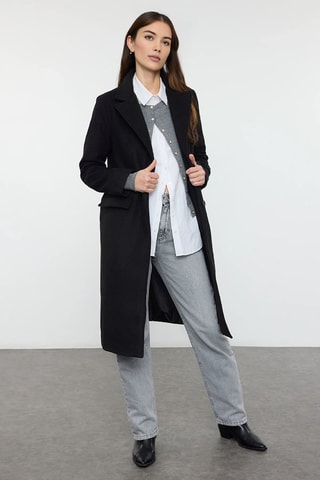 Abrigo regular fit - Negro