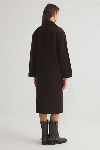 Abrigo oversize - Marrón oscuro