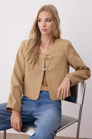 Chaqueta regular fit - Beige
