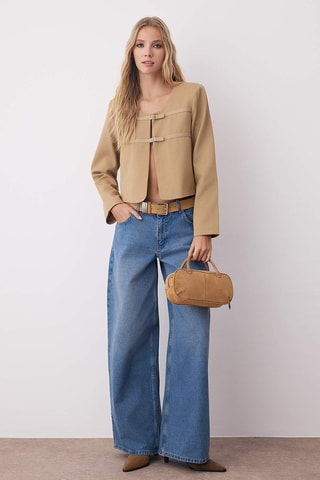 Chaqueta regular fit - Beige