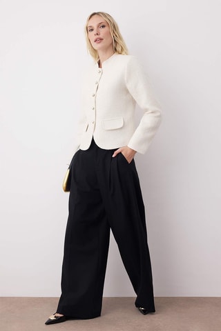 Chaqueta de lana - Blanco roto