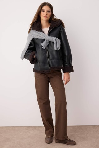 Chaqueta con capucha - Negro