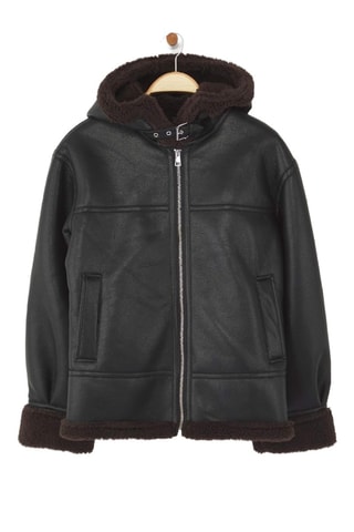 Chaqueta con capucha - Negro