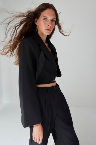 Chaqueta cruzada - Negro