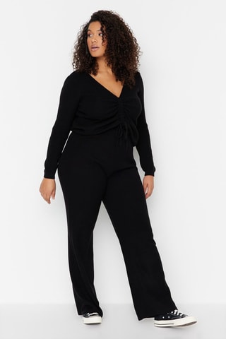 Top y pantalón palazzo - Negro