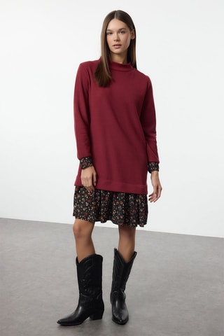 Vestido jersey - Burdeos