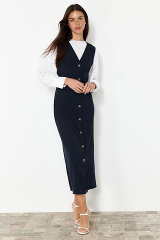 Vestido recto - Azul marino