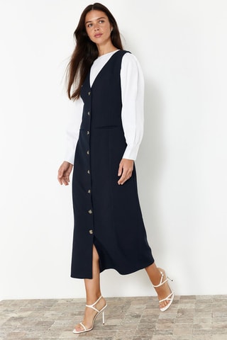 Vestido recto - Azul marino