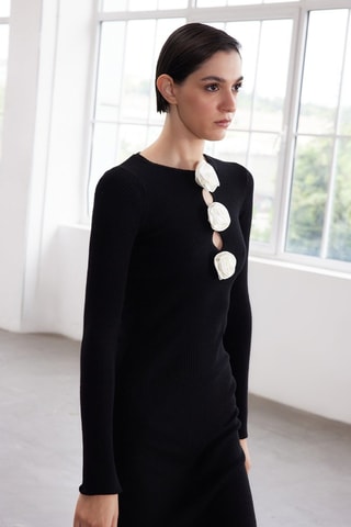 Vestido midi - Negro