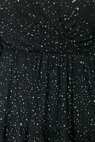 Vestido evasé - Negro y blanco