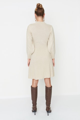 Vestido jersey - Beige