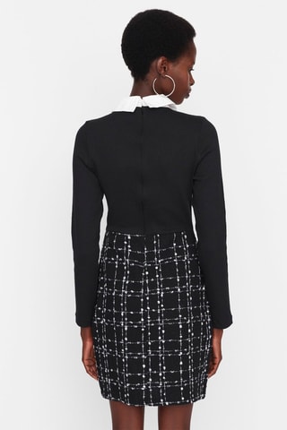 Vestido efecto doble prenda - Negro