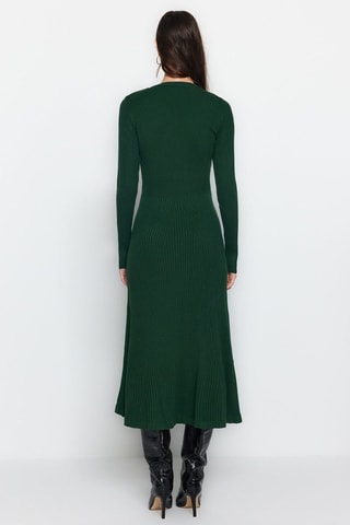 Vestido midi - Verde oscuro
