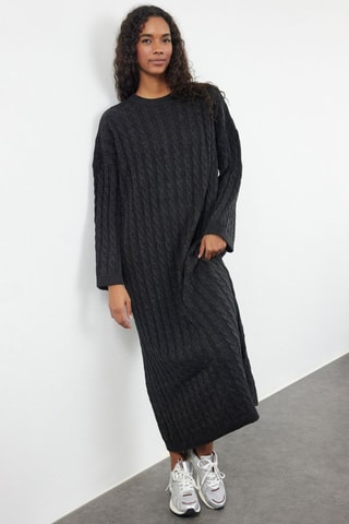 Vestido jersey - Negro