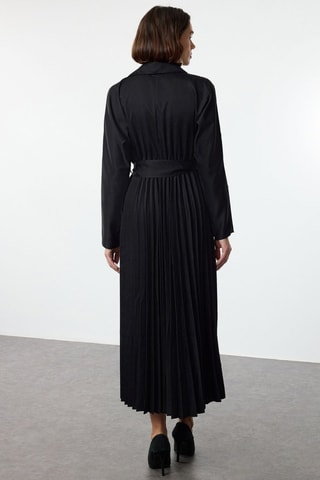 Vestido plisado - Negro