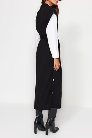 Vestido jersey regular fit - Negro