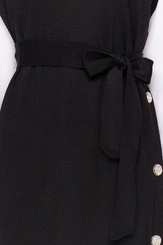 Vestido jersey regular fit - Negro