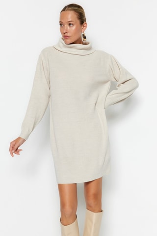 Vestido jersey - Beige