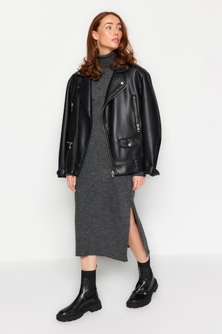 Vestido jersey - Antracita jaspeado