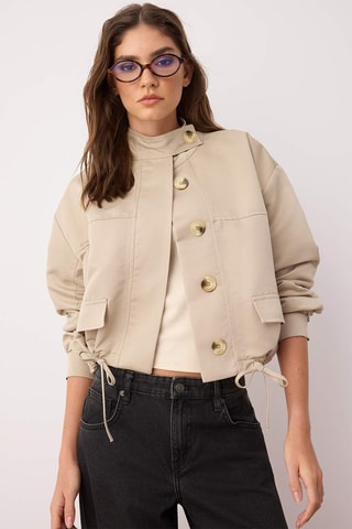 Cazadora regular fit - Beige