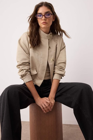 Cazadora regular fit - Beige