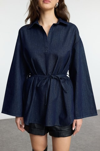 Camisa oversize - Azul