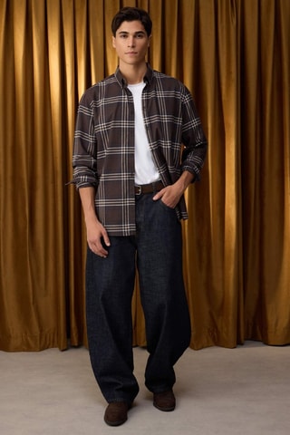 Camisa regular fit - Marrón