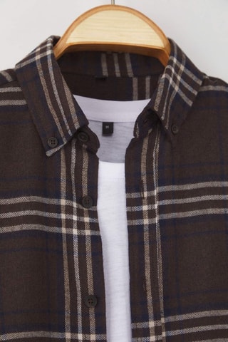 Camisa regular fit - Marrón