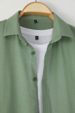 Camisa regular fit - Caqui