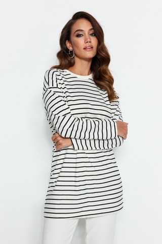 Túnica de rayas - Negro