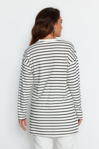 Túnica de rayas - Negro