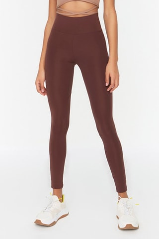 Leggings de tiro alto - Marrón