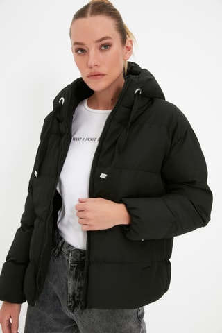 Anorak con capucha - Negro