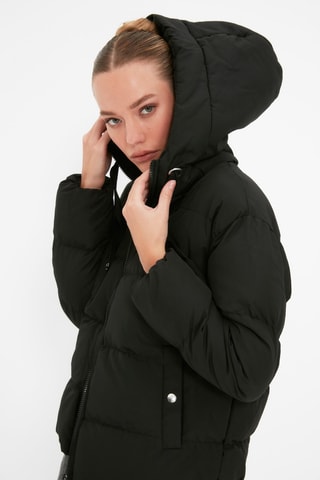 Anorak con capucha - Negro