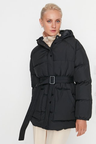 Anorak con capucha - Negro
