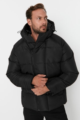 Anorak con capucha - Negro