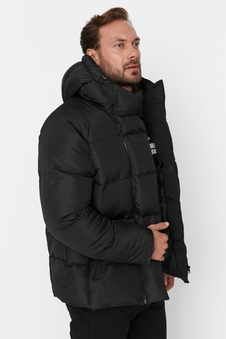 Anorak con capucha - Negro