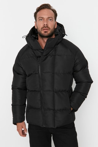 Anorak con capucha - Negro