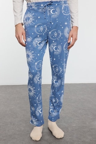 Pijama - Gris claro y azul