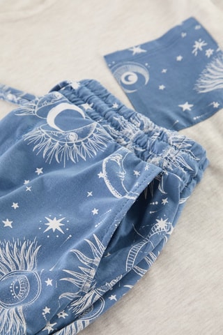 Pijama - Gris claro y azul