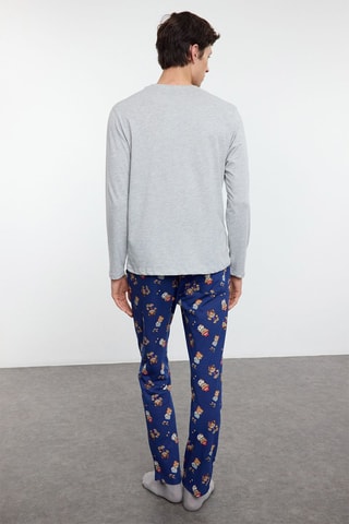 Pijama - Gris y azul