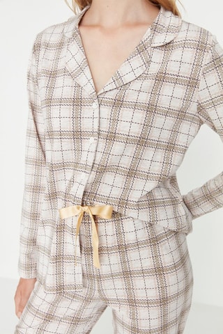 Pijama - Blanco y beige