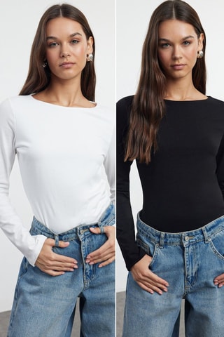 2 camisetas - Blanco y negro