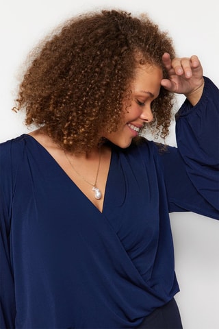 Blusa cruzada - Azul marino